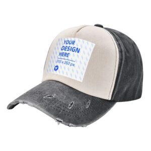 Denim contrast washed hat