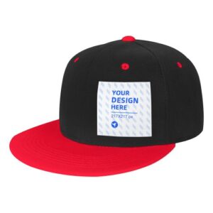 Children's flat brim contrast color hip-hop hat