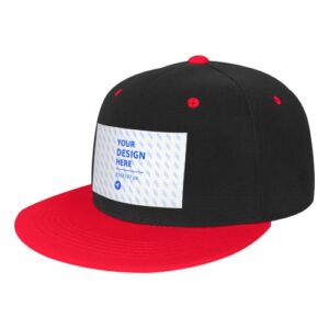 Children's flat brim contrast color hip-hop hat