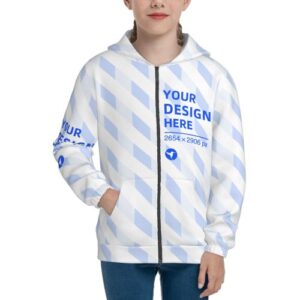 Youth Cardigan Sweatshirt – No Hood Drawstring