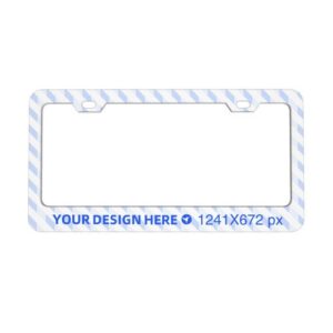 License plate frame round hole