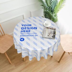 Round decorative long tablecloth 60in