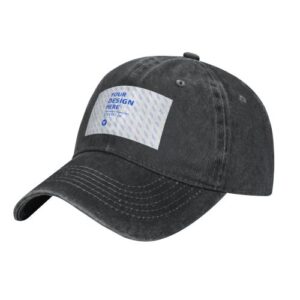 Adult washed denim baseball cap