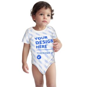 Baby cotton short-sleeved romper