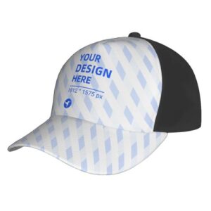 Curved brim baseball cap (different face design)