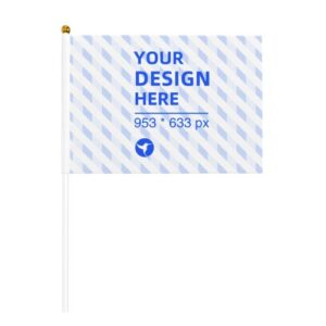 Double-sided hand-waved flag 5.5×8.2in (multiple packs)