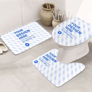 Flannel anti-slip floor mat three-piece set 31.5x20in