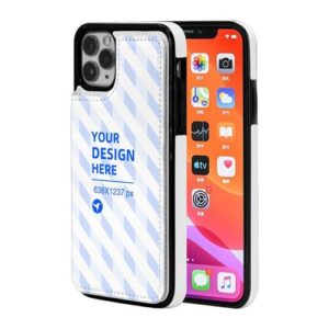 iPhone 11 double buckle card holder leather case mobile phone case