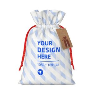 Linen drawstring gift bag