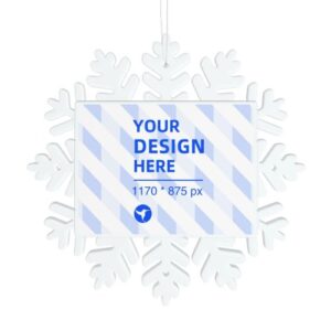 Snowflake Christmas Ornament (Horizontal)