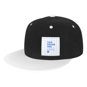 Adult flat brim contrast color hip hop hat