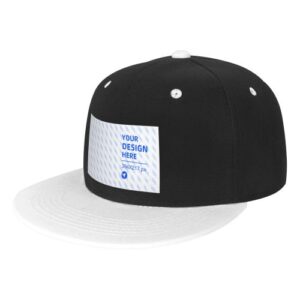 Adult flat brim contrast color hip hop hat