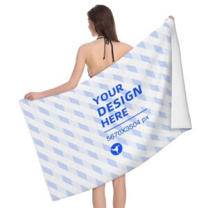 Microfiber absorbent bath towel (horizontal)