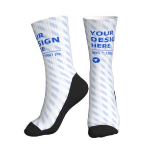 Mid-tube black sports socks (3D printing)