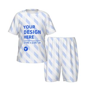 Children's short-sleeved round-neck pajama set