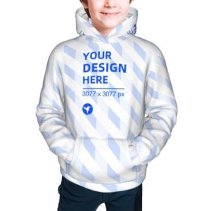 Youth Full Hooded Sweatshirt – No Hood Drawstring