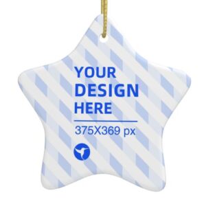 Christmas ceramic star pendant