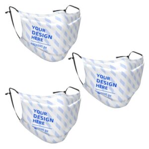 3 adult pleated dust masks (with filters)