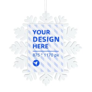 Snowflake Christmas Ornament (Vertical)