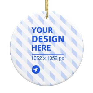 Christmas ceramic round pendant (different surface design)