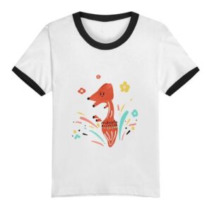 Children's contrast color short-sleeved T-shirt